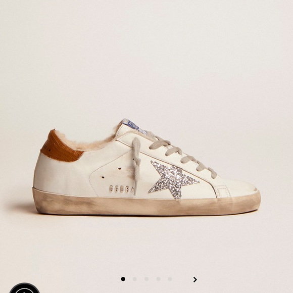 Women's Super-Star with shearling lining and silver glitter star - Picture 1 of 11